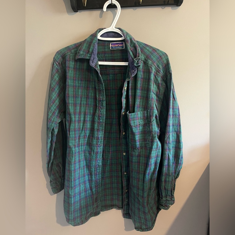 BLUE/GREEN PLAID SHIRT